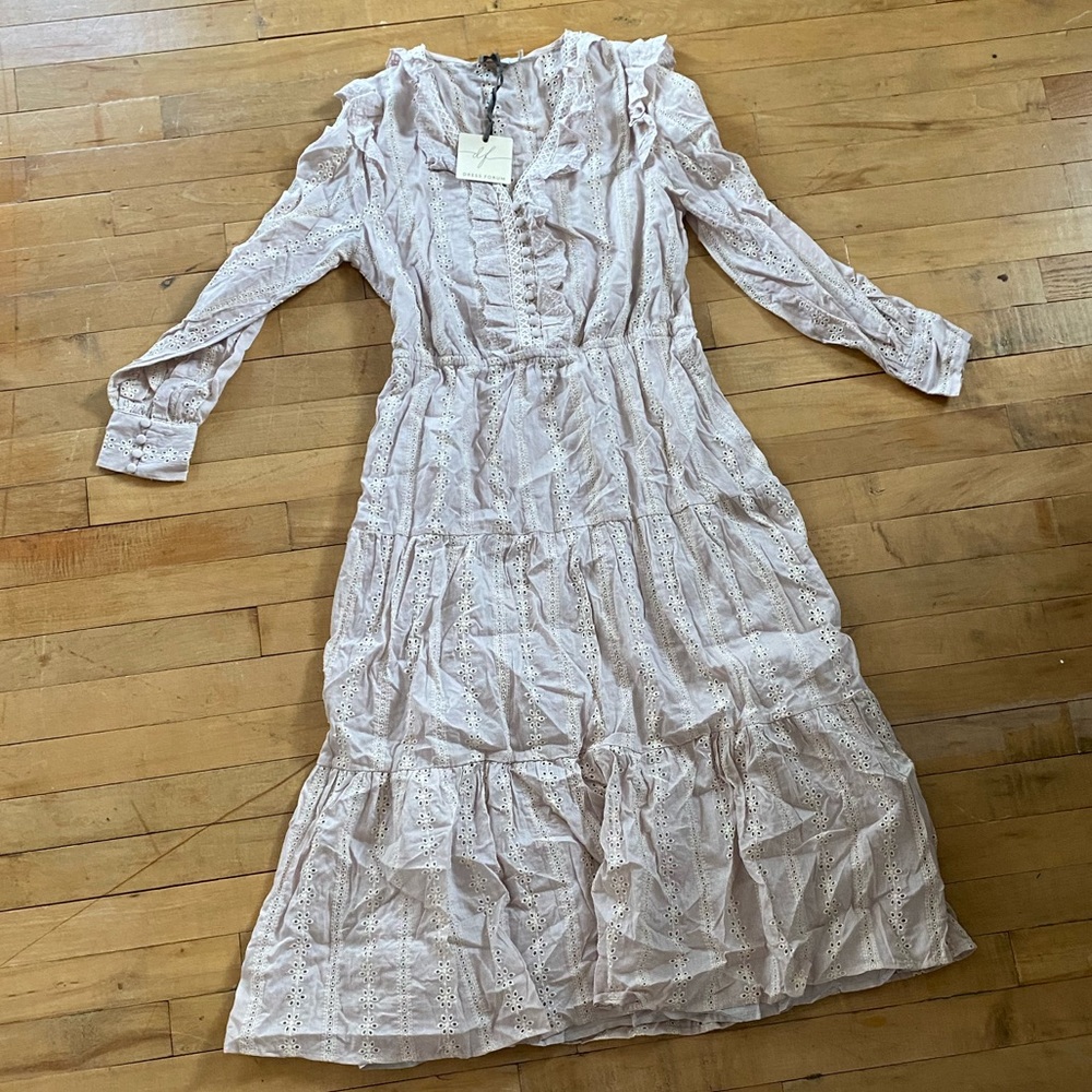 Long sleeve ruffle dress
